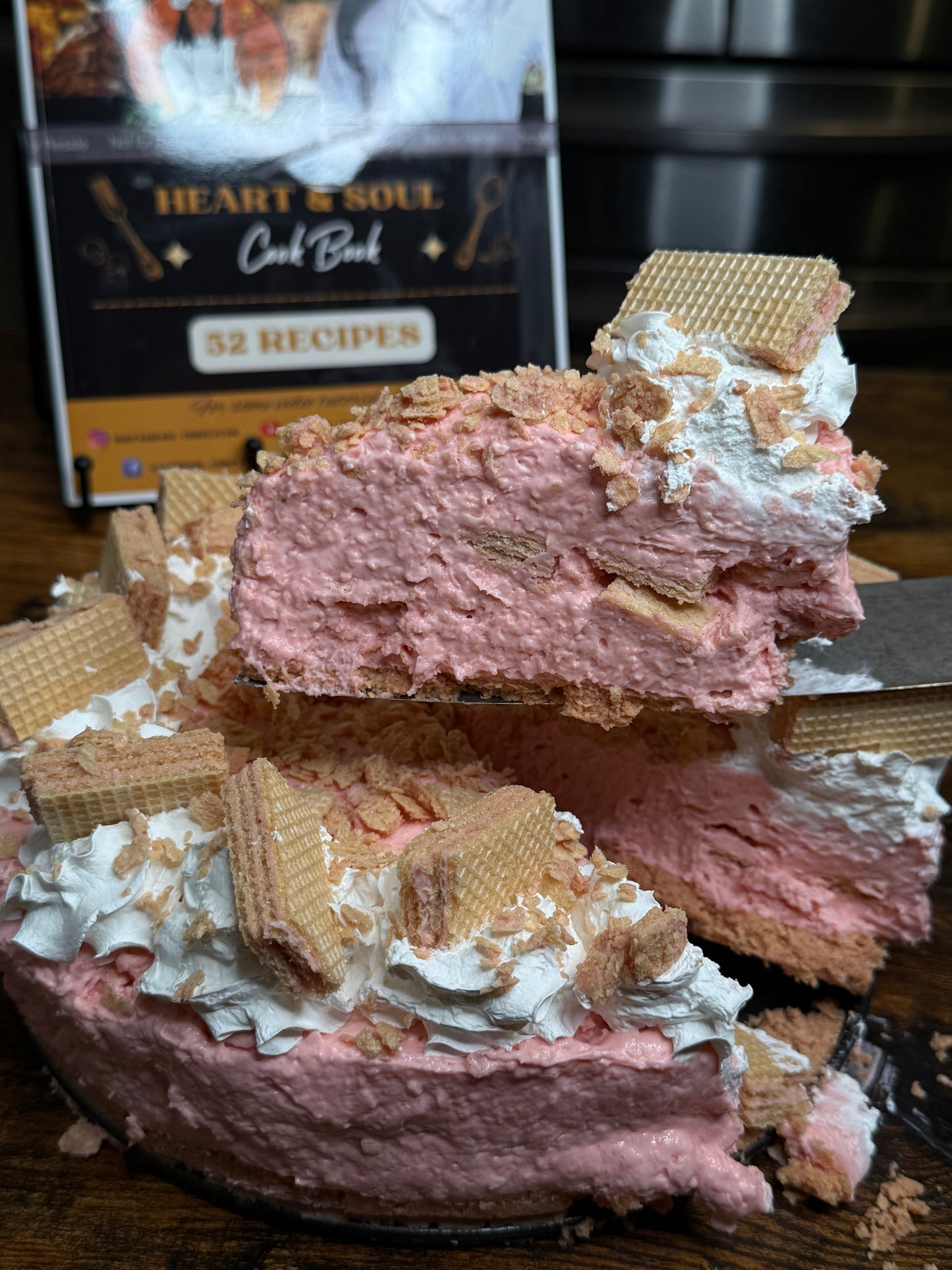 Strawberry wafer no bake cheesecake