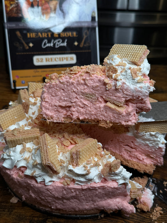 Strawberry wafer no bake cheesecake