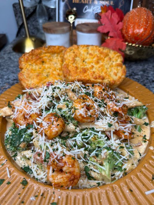 Blackened Chicken & Shrimp Pasta