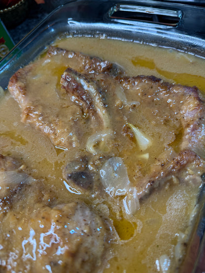 Smothered pork chops