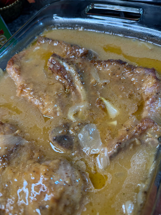 Smothered pork chops
