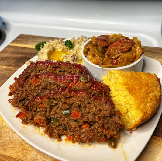 Meat Loaf & Fried Cabbage